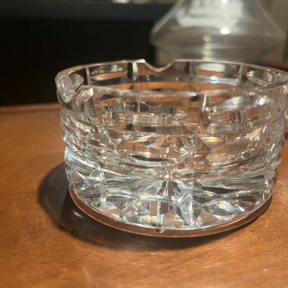 Vintage WATERFORD‎ Crystal Ashtray Round 3" Beautiful - Picture 5 of 10